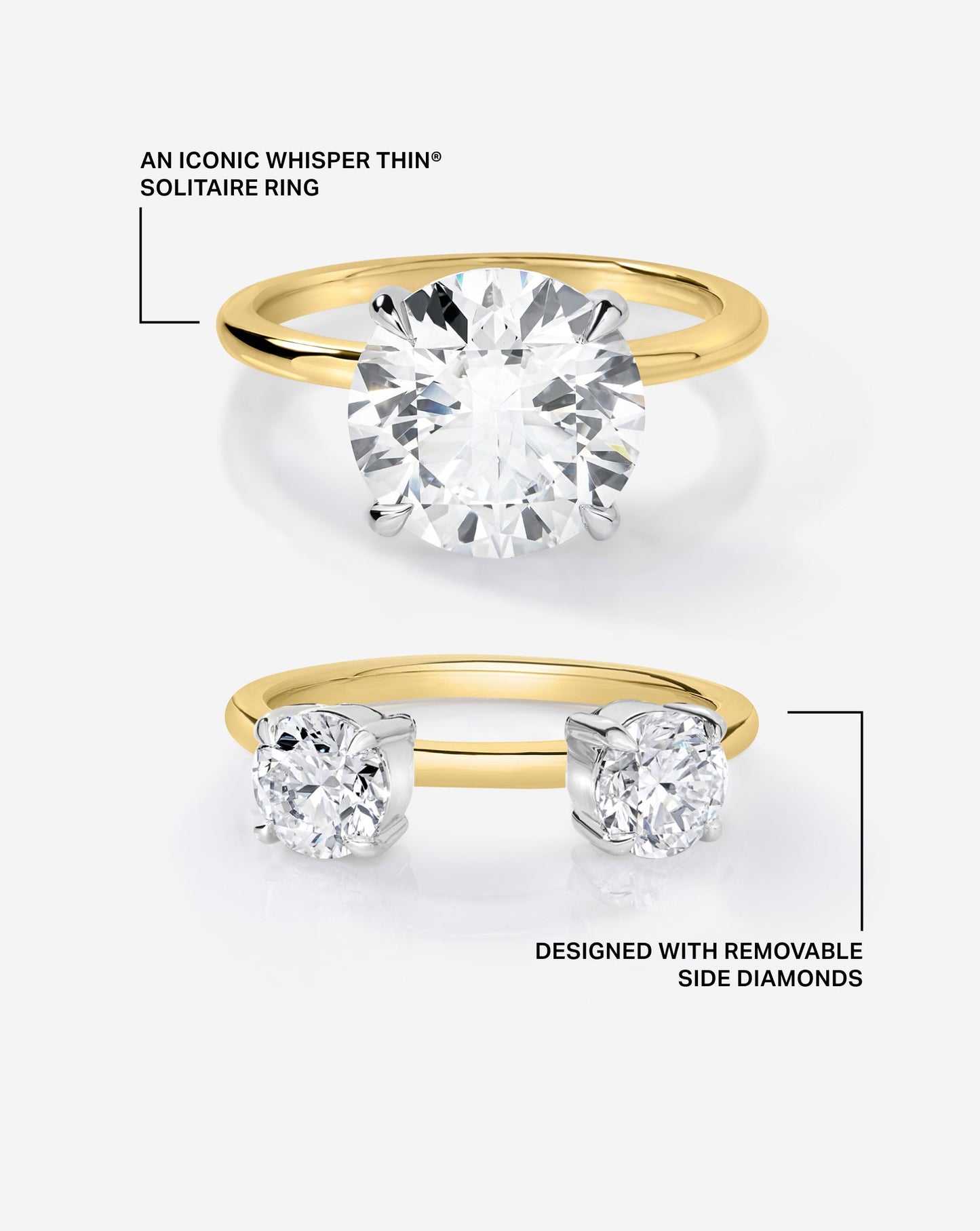 4.02 Round Lab Diamond in Whisper Thin® Embrace