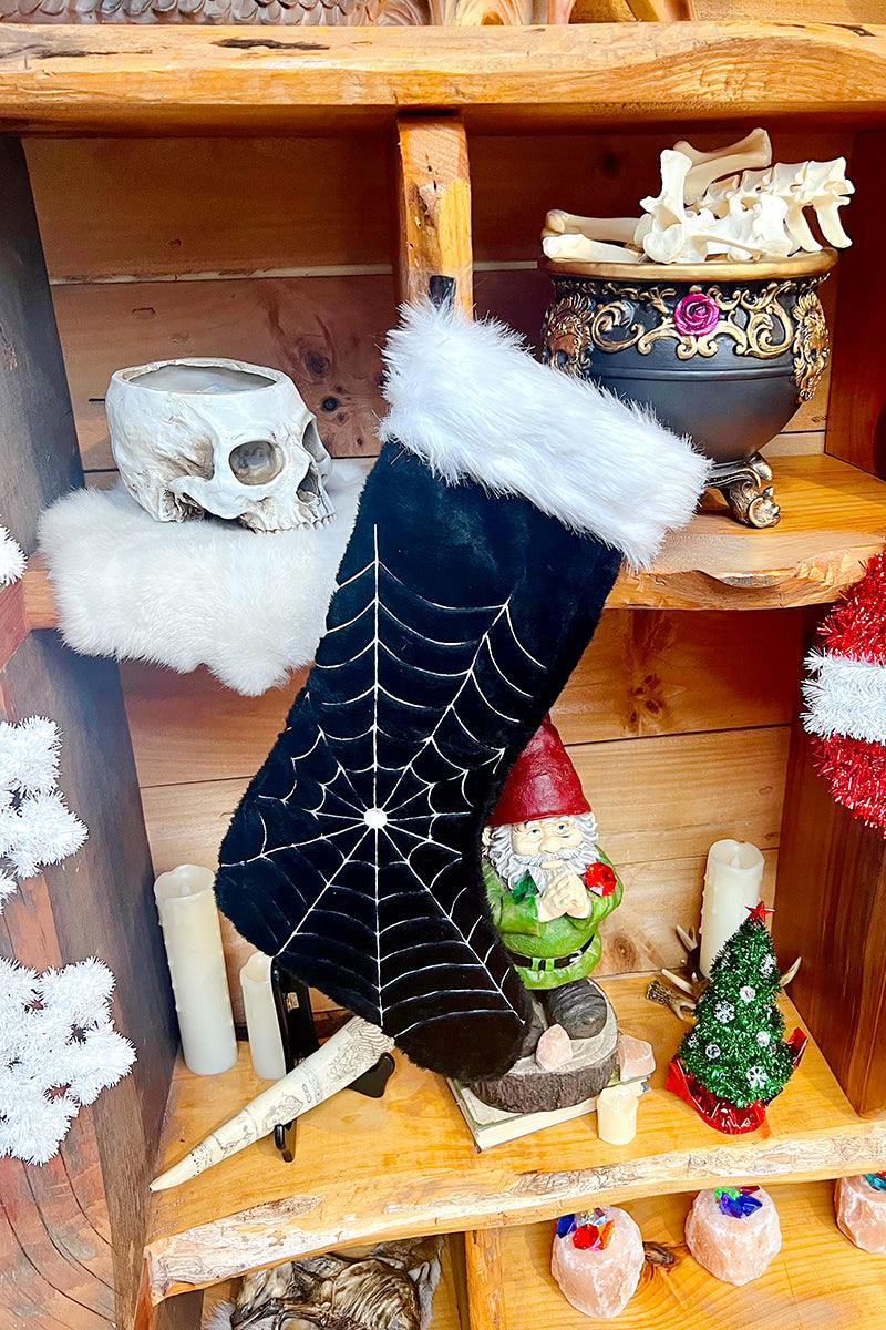 Black Widow Spiderweb Xmas Stocking