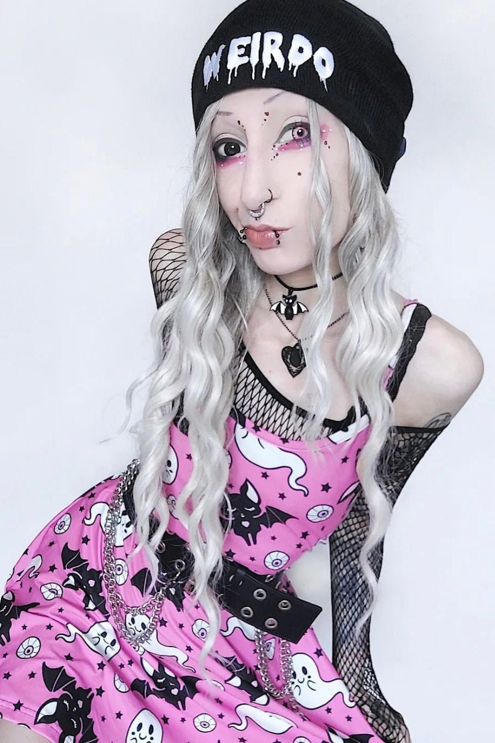 Cute Ghost and Bat Skater Dress
