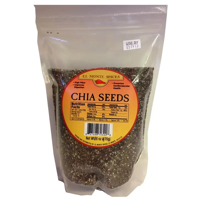 Wholesale El Monte Chia Seeds 16oz- Nutrient-packed superfood at Mexmax INC.