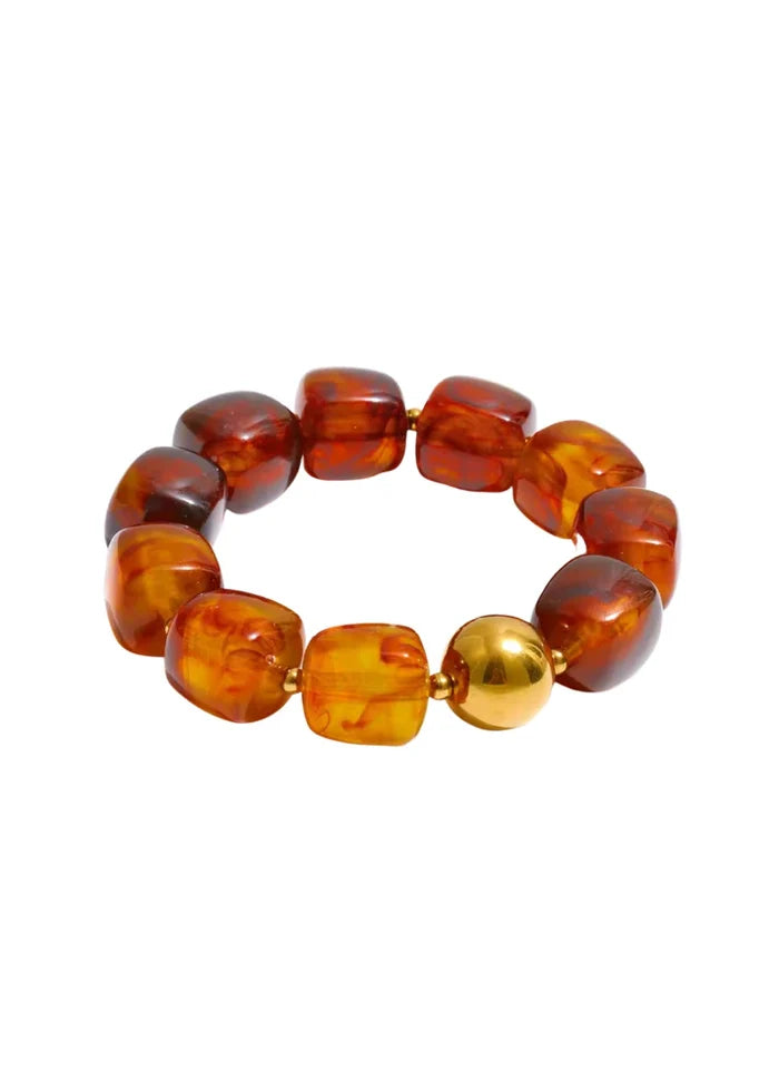Martha Stretchy Bracelet (Brown)