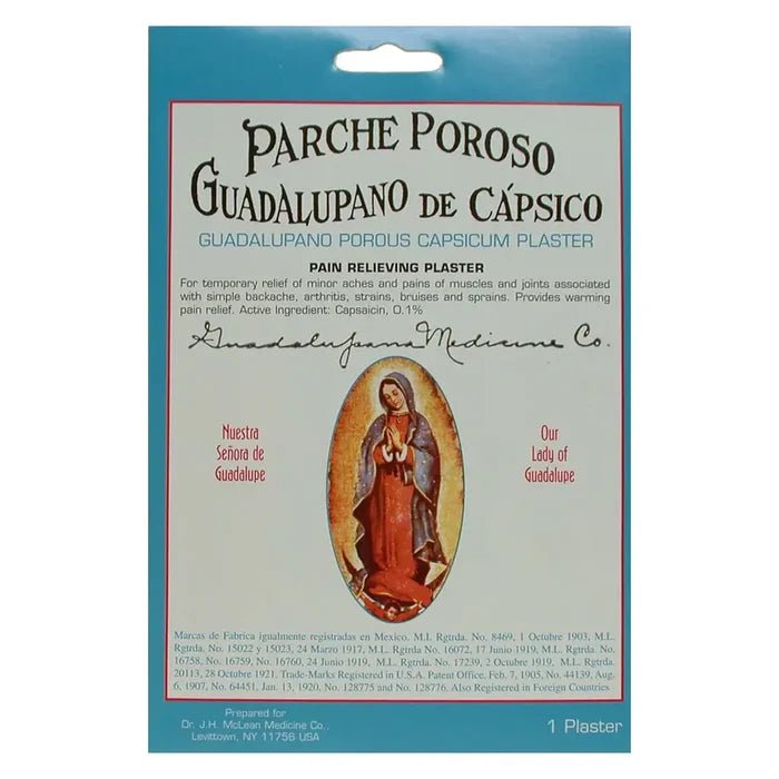 Parche Poroso Guadalupano 1ct - Mexican Groceries Wholesale Supplier