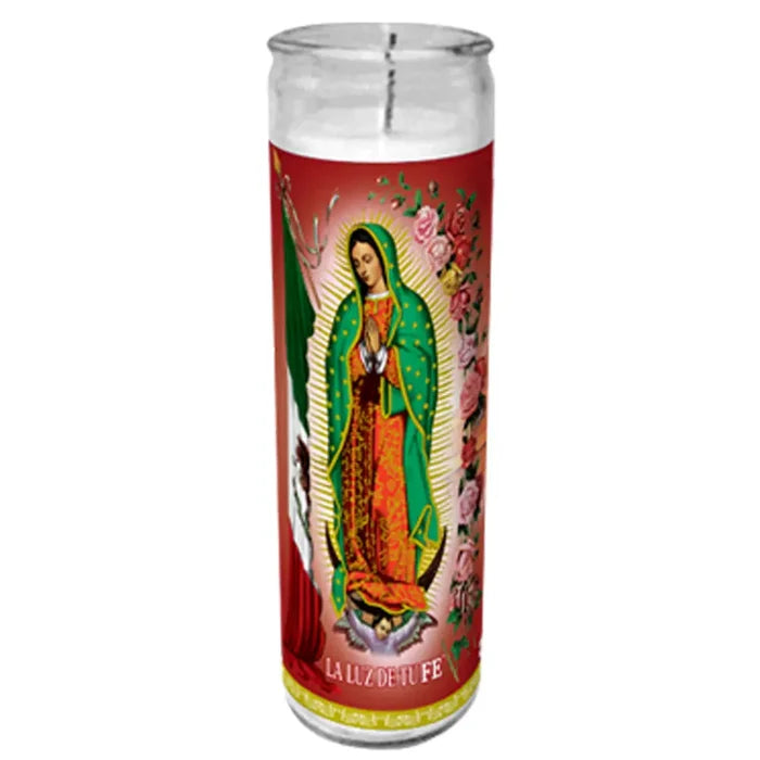 Wholesale Virgen De Guadalupe Candles- Spiritual offerings at Mexmax INC.