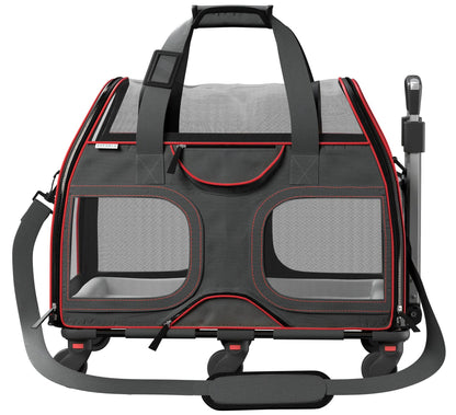 Katziela - Luxury Rider Pet Carrier with Removable Wheels - 4 Colors