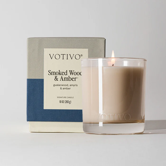 10 oz Signature Candle (Smoked Wood and Amber)