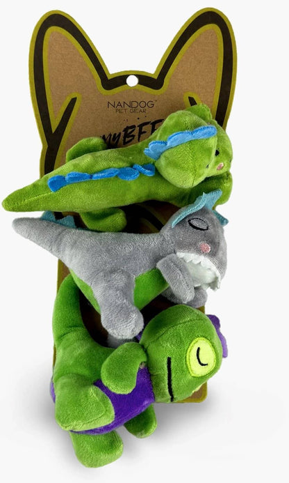 Nandog Pet Gear My BFF Mini Dinos
3 Set Dog & Cat Plush Mini Toys