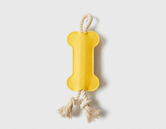 Jax & Bones Hitch and Bone Yellow Rope Dog Toy 12"