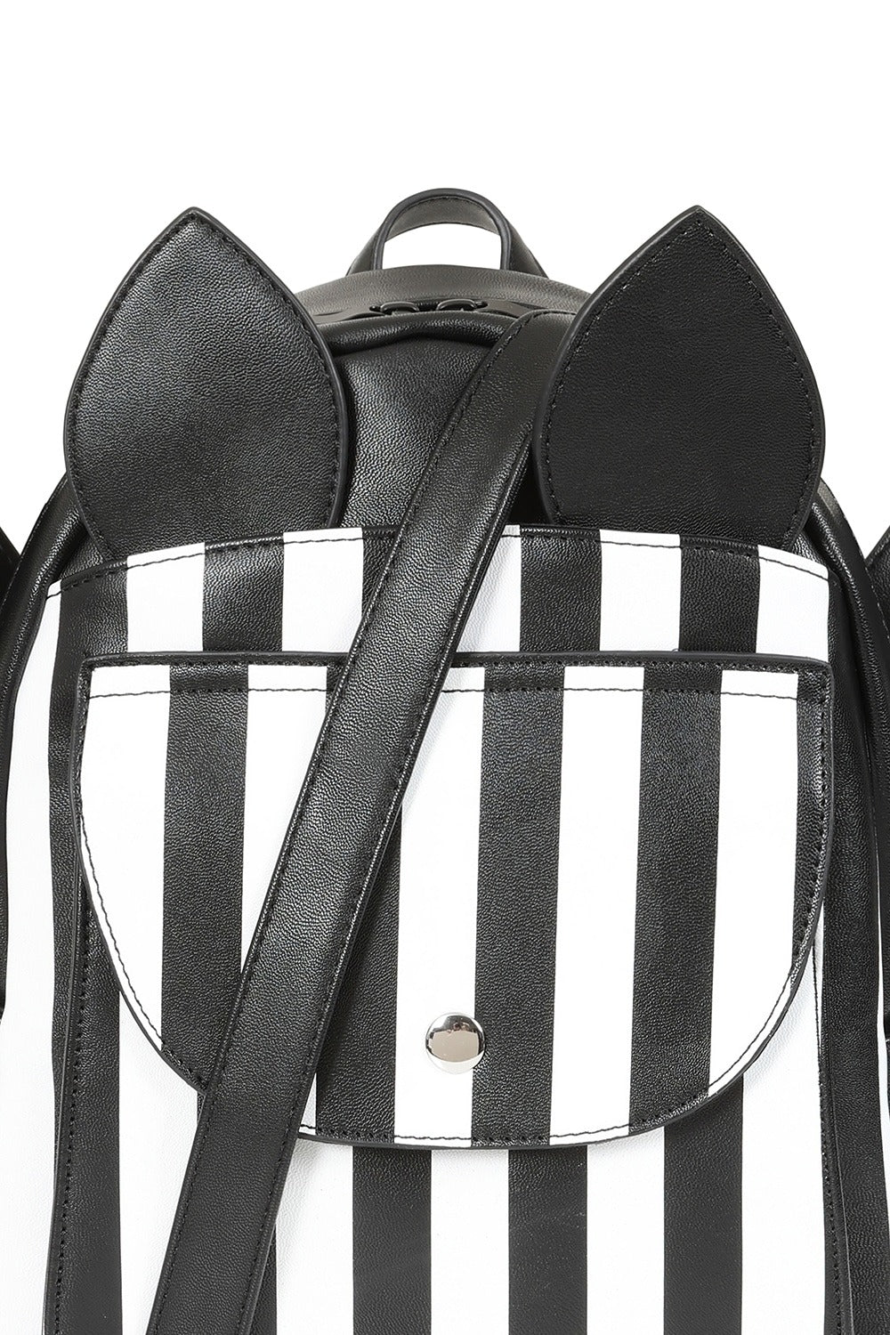 Black and White Striped Batwing Backpack