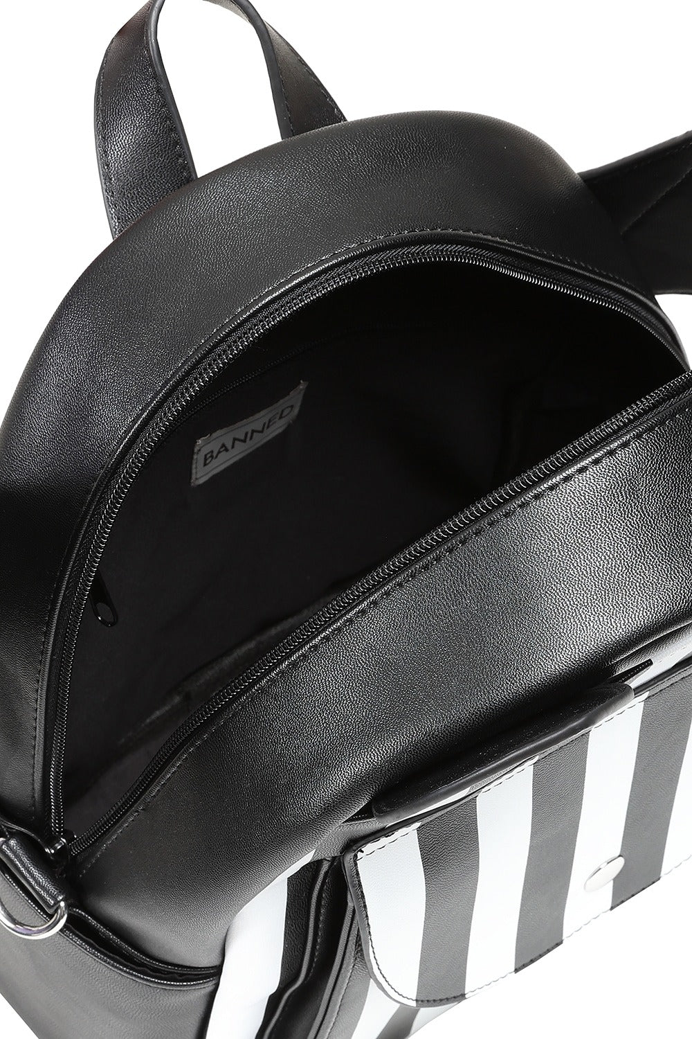 Black and White Striped Batwing Backpack