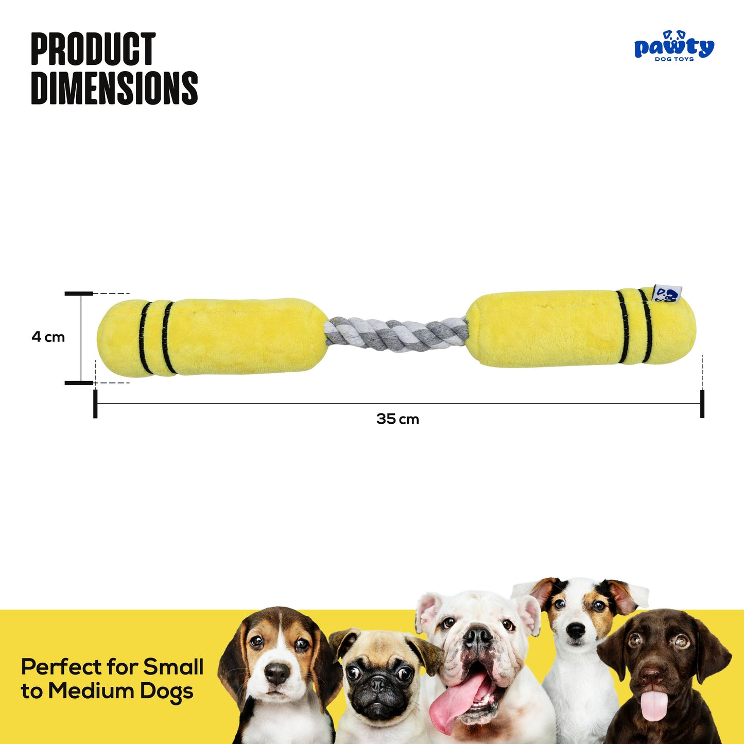PAWTY Dog Toys - Nunchucks Tug Rope Interactive Toy