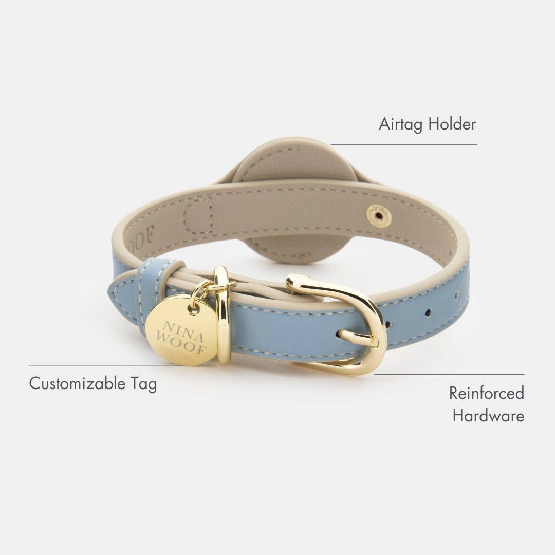 Nina Woof - Collar - Air Tag Enabled - Vegan Leather - Cupertino