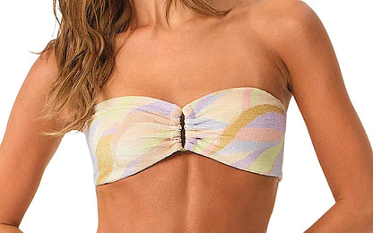 Ring Bandeau-Detail Fanned Bikini