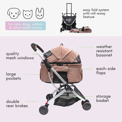 Petique, Inc - Newport Pet Stroller (3-in-1 Travel System)