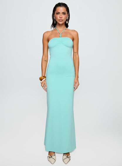 A Vision Hardware Detail Maxi Dress Blue