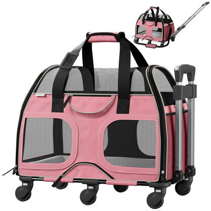 Katziela - Luxury Rider Pet Carrier with Removable Wheels - 4 Colors