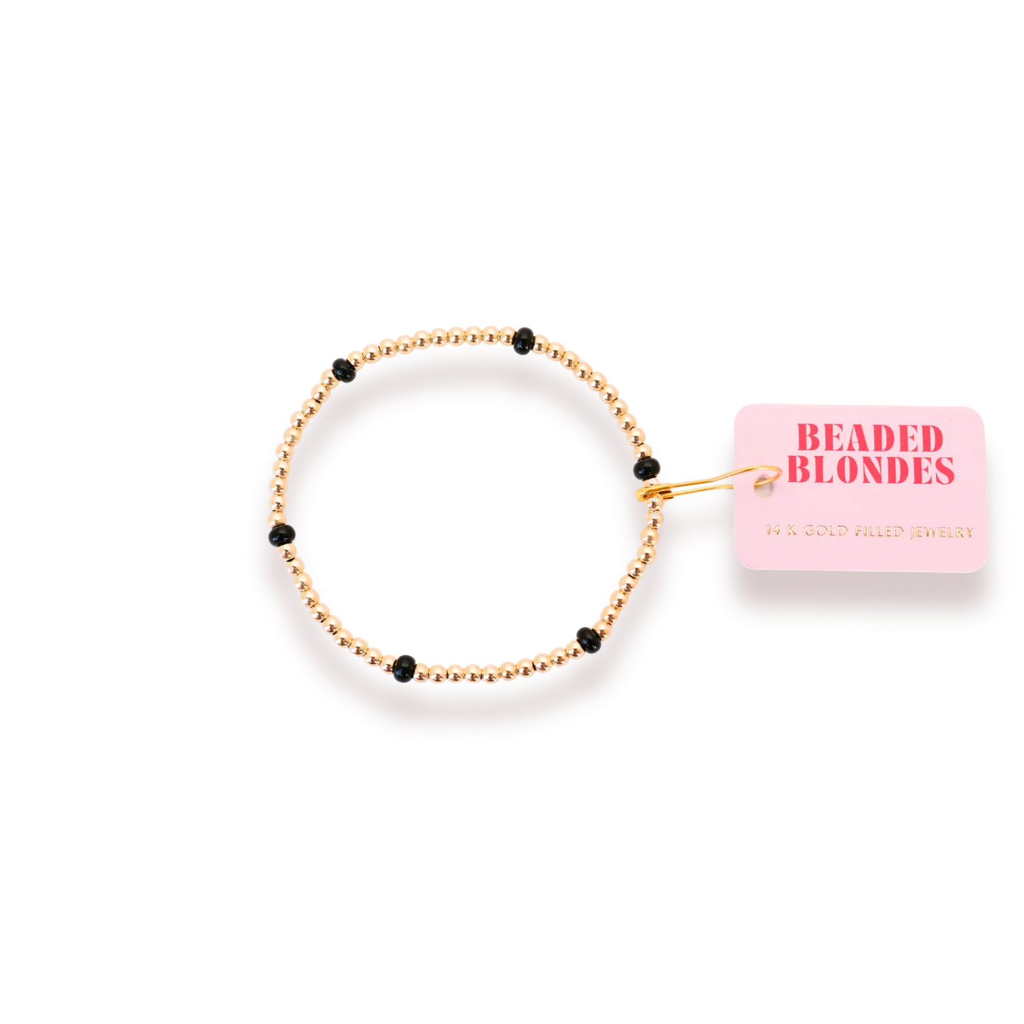 Black Poppi Bracelet: Extended 7.25 inch
