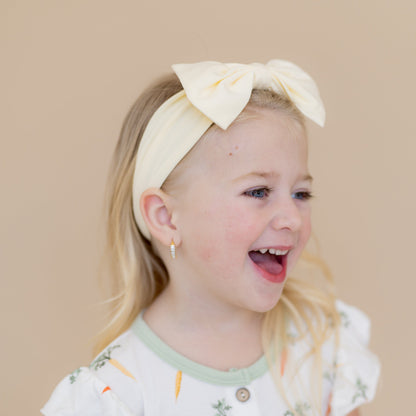 Bow Headband in Chamomile