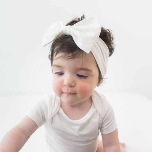 Bow Headband in Cloud