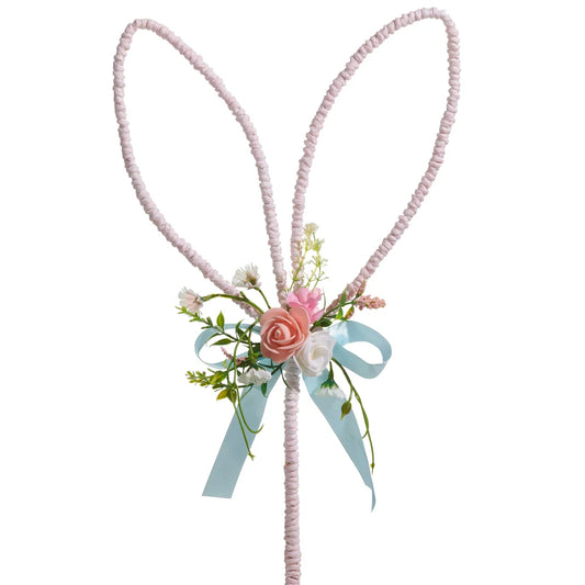 17.5” pink bunny ears pick
