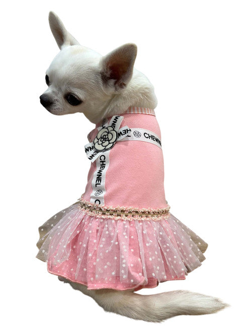 Chewnel Ruban de Chien Pink Dress
