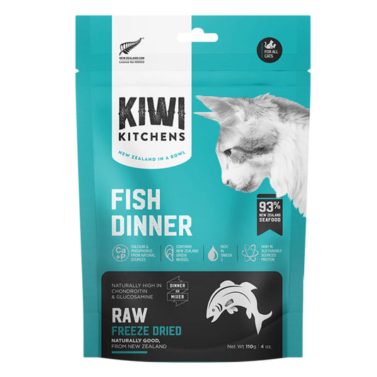 Kiwi Kitchens - Raw Freeze Dried Fish Dinner Dry Cat Food