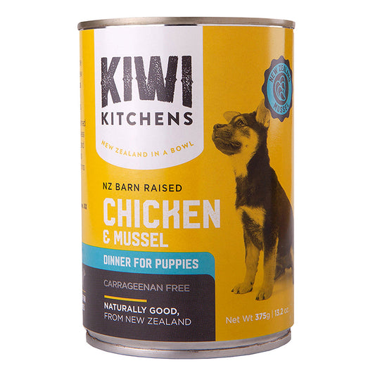 Kiwi Kitchens - Canned Puppy Food Chicken & Mussel Dinner 375 Gms