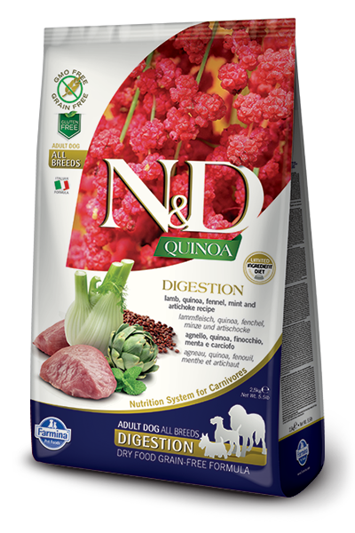 Farmina N&D Quinoa Digestion Lamb for Adults Dry Dog Food