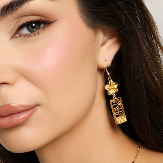 "In Our Hearts" Damascus Earrings