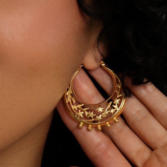 Jasmine Crescent Hoop Earrings | VELA x Nominal