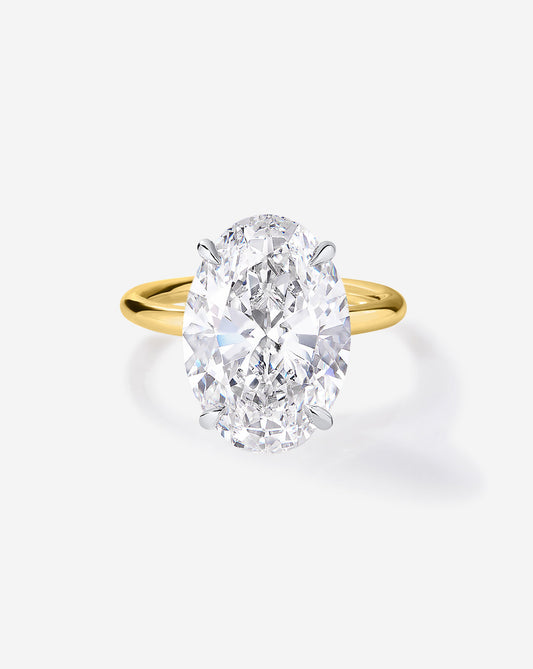 4.01 Oval Lab Diamond in Cloud Solitaire