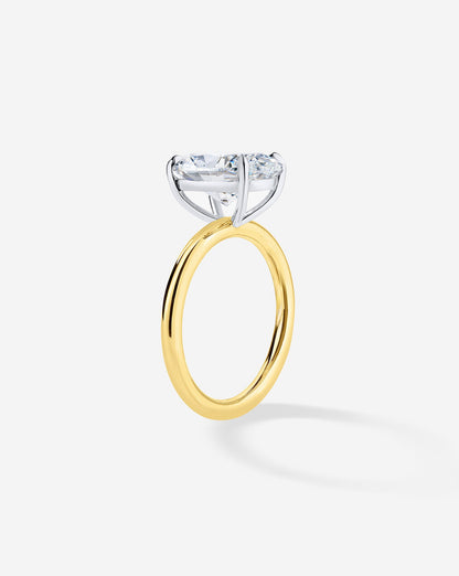 4.01 Oval Lab Diamond in Cloud Solitaire