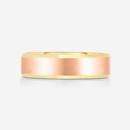 4 mm Contrast + Beveled Wedding Band