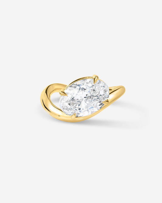 3.09 Oval Lab Diamond in The Wave