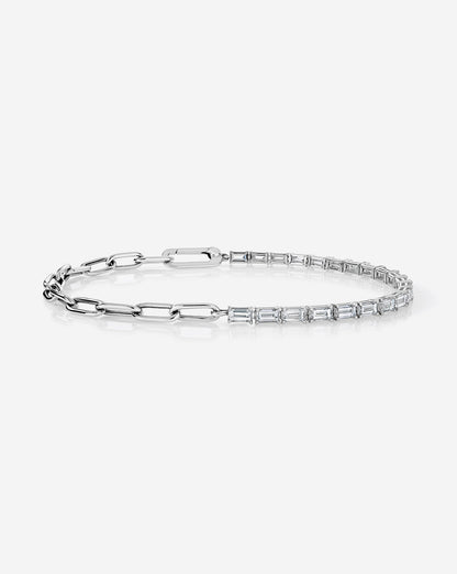 Baguette Lab Diamond Tennis Chain Bracelet
