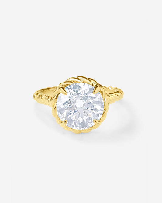 3.01 Round Lab Diamond in Twisted Wrap