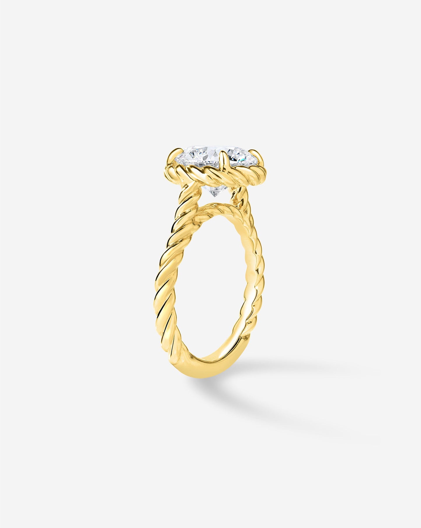 3.01 Round Lab Diamond in Twisted Wrap