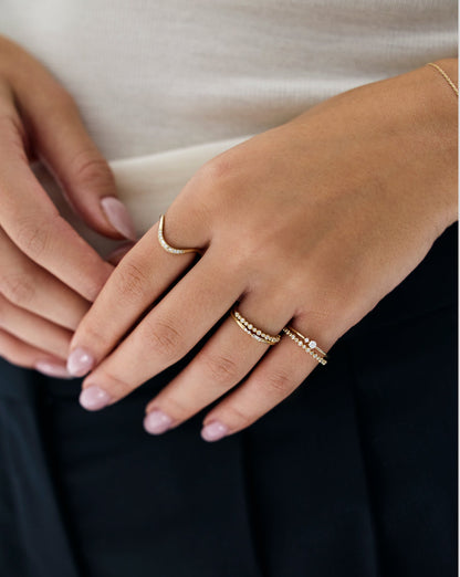 Bezel Diamond Station Ring