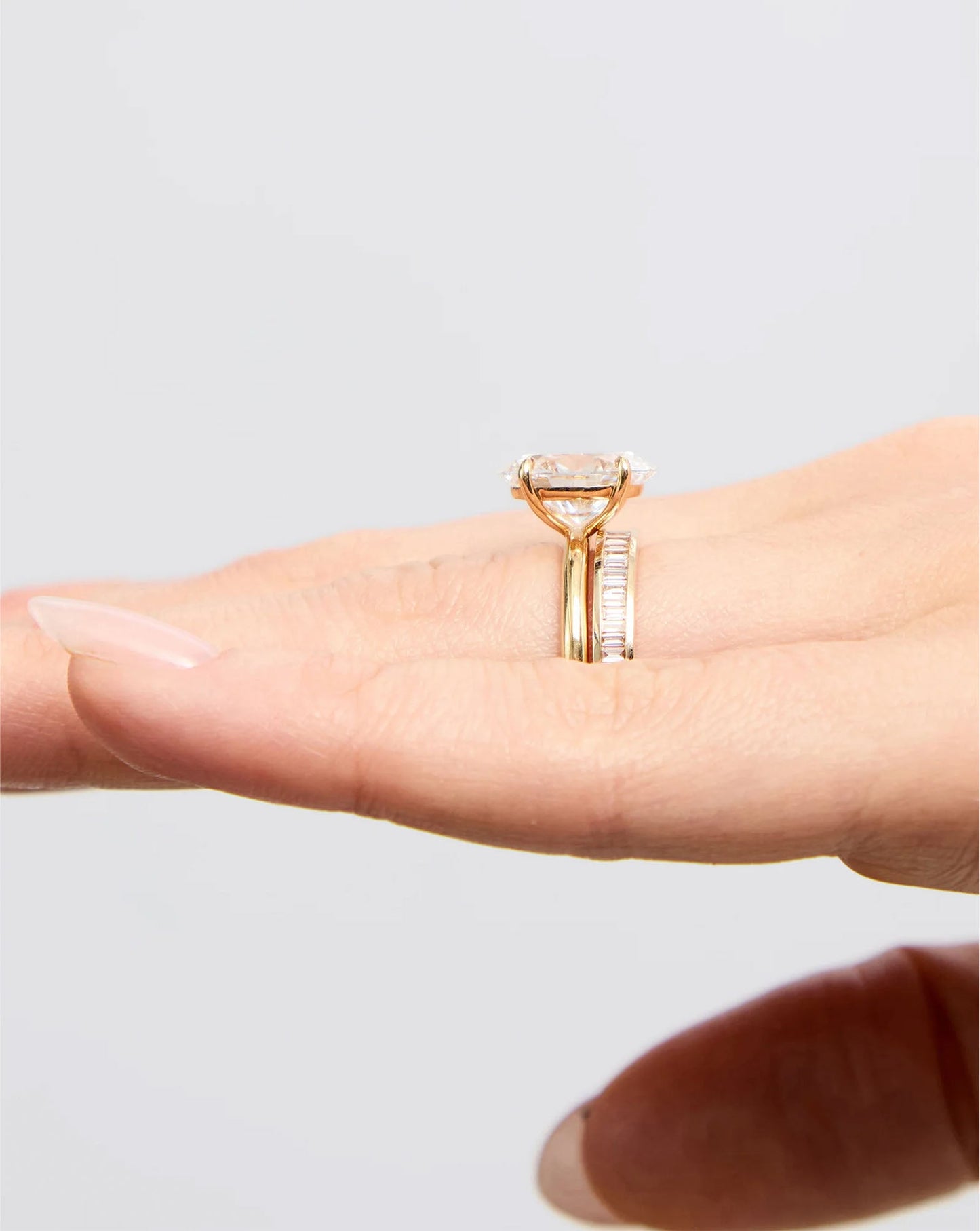 Baguette Diamond Channel Set Half Band
