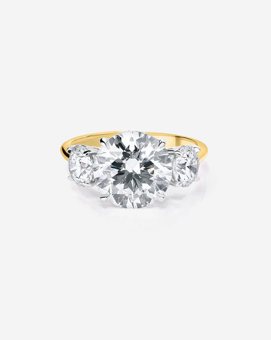 3.40 Round Lab Diamond in Whisper Thin® Three Stone with Rounds