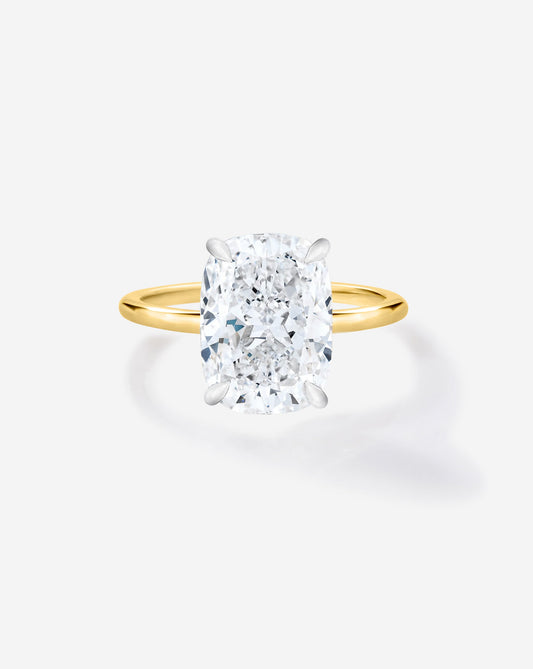 3.15 Cushion Lab Diamond in Whisper Thin® Hidden Halo