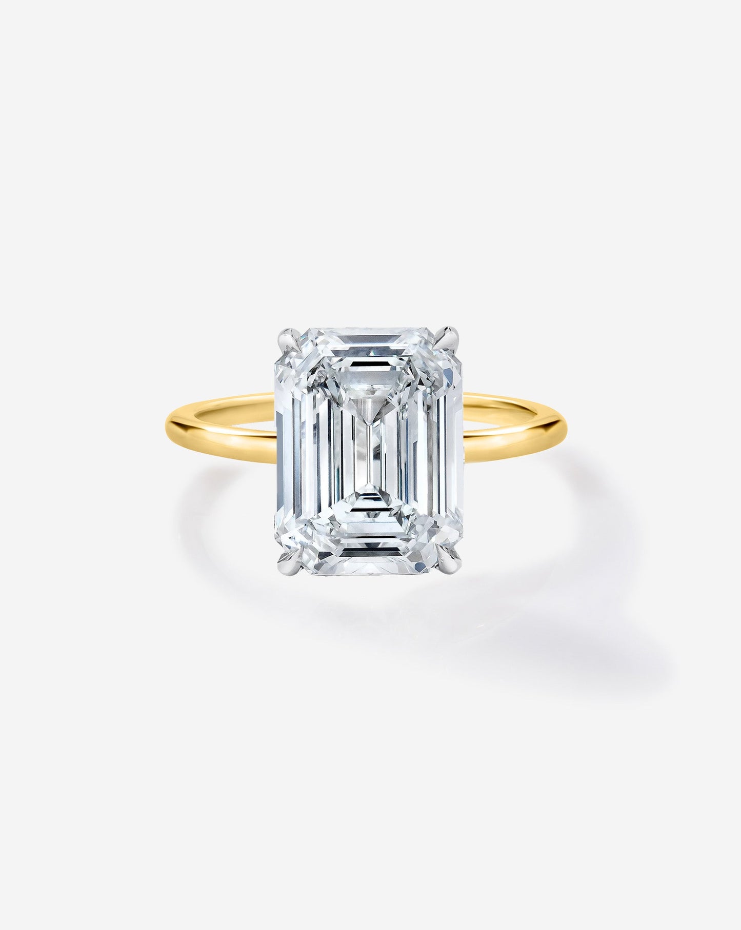 3.00 Emerald Lab Diamond in Whisper Thin® Hidden Halo