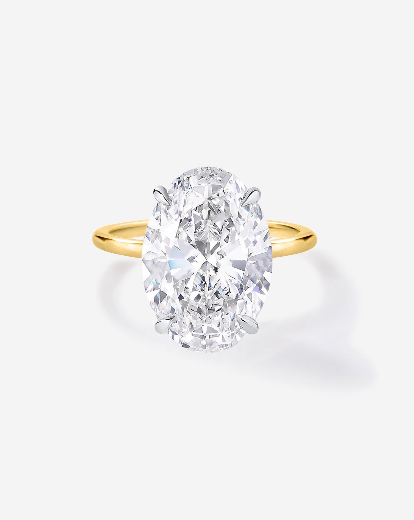 4.52 Oval Lab Diamond in Whisper Thin® Hidden Halo