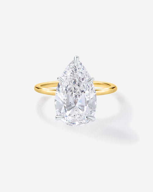 3.27 Pear Lab Diamond in Whisper Thin® Hidden Halo