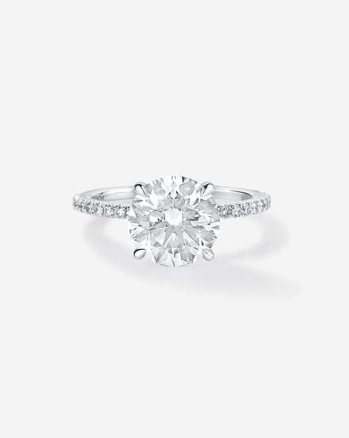 2.01 Round Brilliant Lab Diamond in Whisper Thin® Pavé Hidden Halo