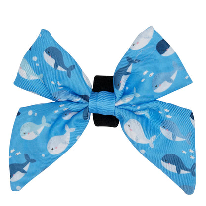 Dog Sailor Bow - Might as Whale