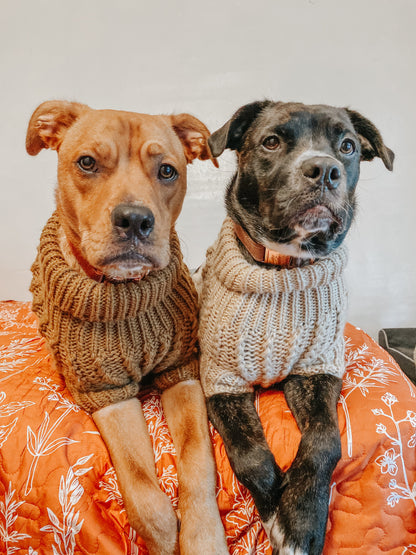 Pet Cable Knit Sweater - Beige