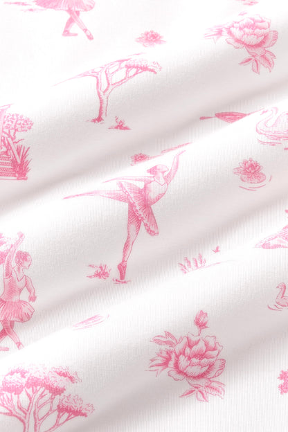 Long Sleeve Pajamas in Toile Ballet