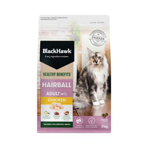 Black Hawk - Healthy Benefits Hairball Chicken Adult Dry Cat Food 2kg