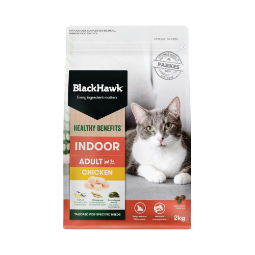 Black Hawk - Healthy Benefits Indoor Chicken Dry Cat Food 2kg