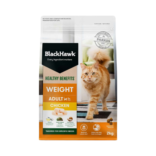 Black Hawk - Healthy Benefits Weight Chicken Adult Dry Cat Food 2kg